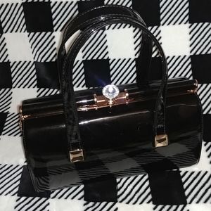 Black Patten leather Handbag